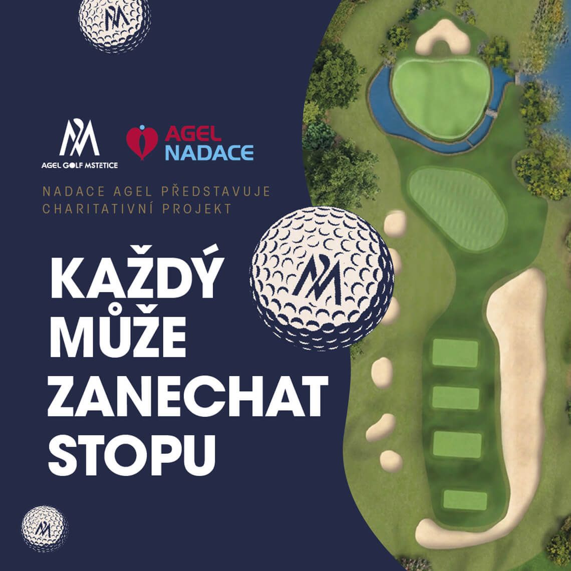 Jeden golfový míček. Jeden otisk. Jedna společná pomoc. 